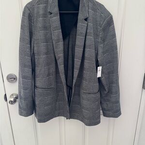 Old Navy Gray Plaid Blazer
